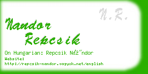 nandor repcsik business card